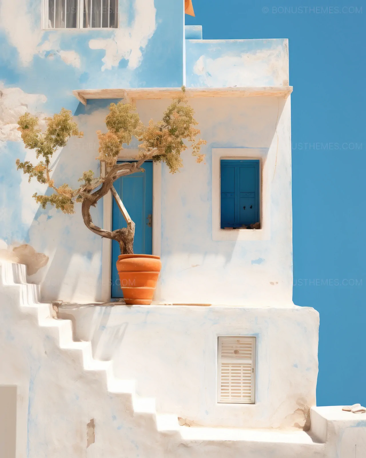 Aegean Life - Traditional Cycladic House | AI-Generated Greek Island Architecture Image