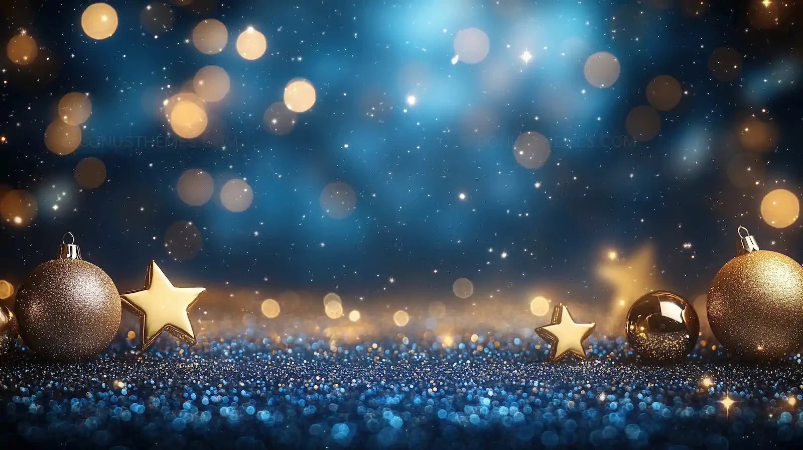 Minimalist Golden Star on Blue Background - AI Generated Abstract Image