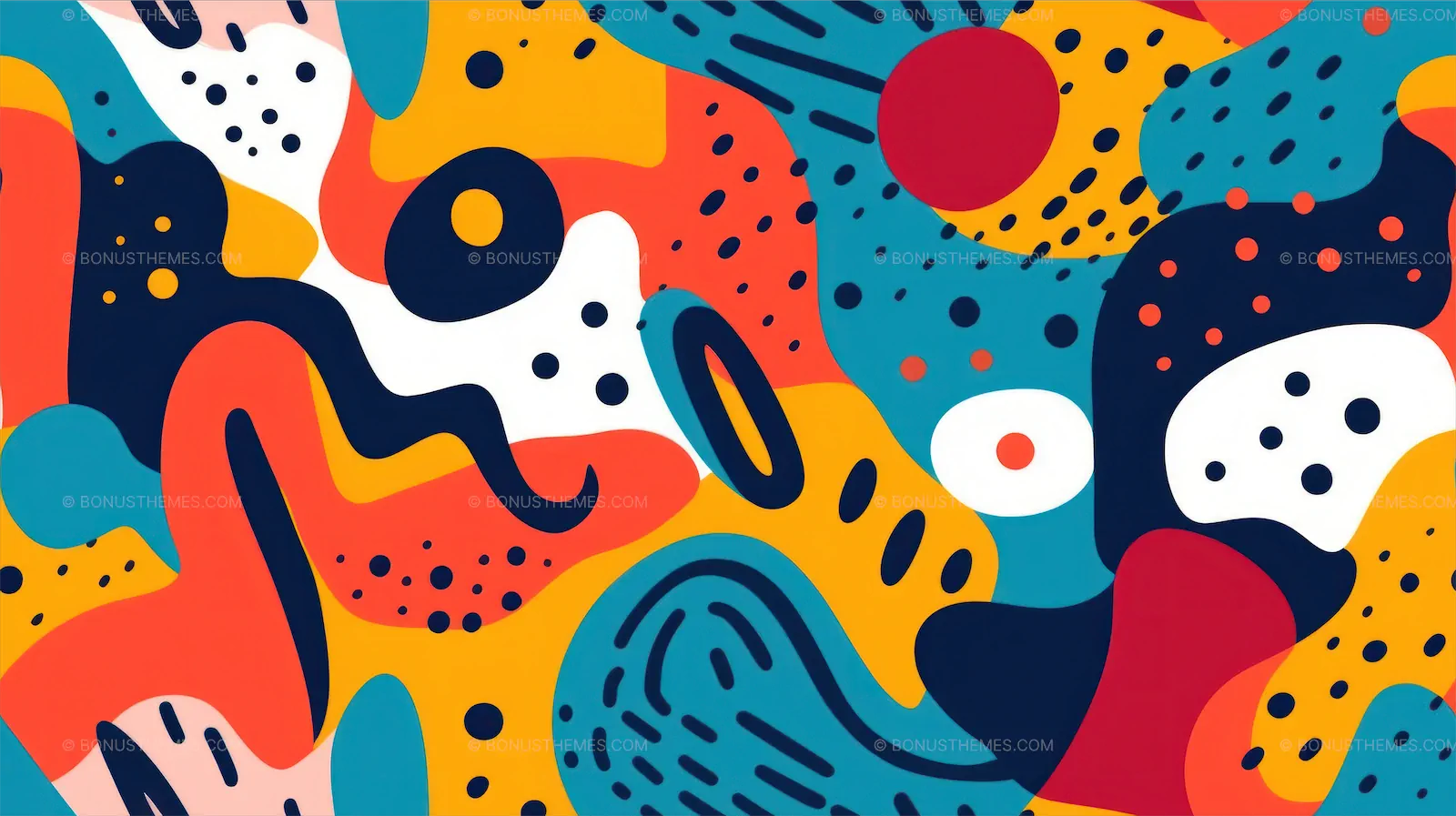 Colorful Abstract Painting with Dynamic Dots and Lines | Vibrant Modern AI Generated Image