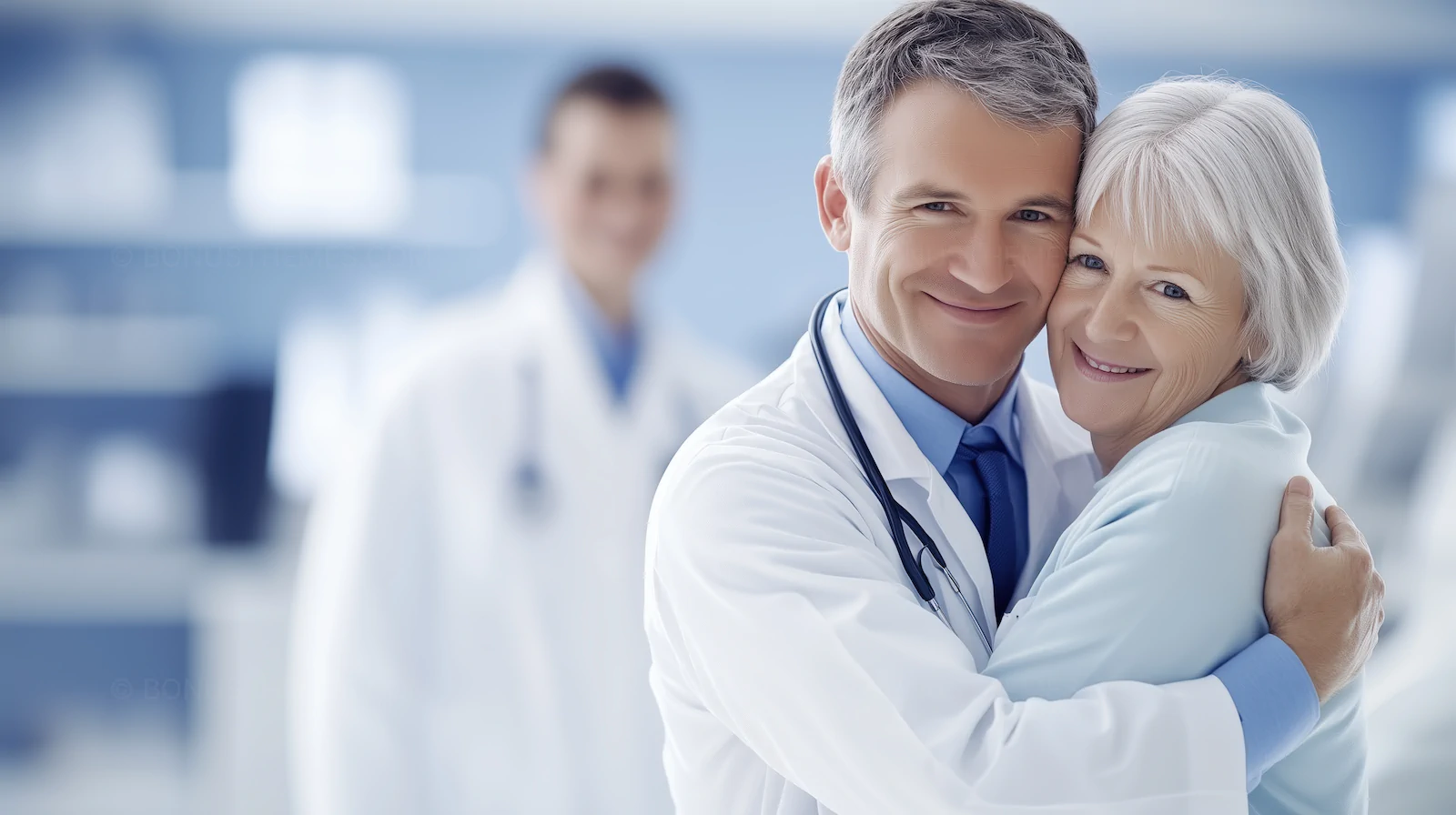 Doctor Hugging a Patient for Comfort - Compassionate Healthcare | AI Image