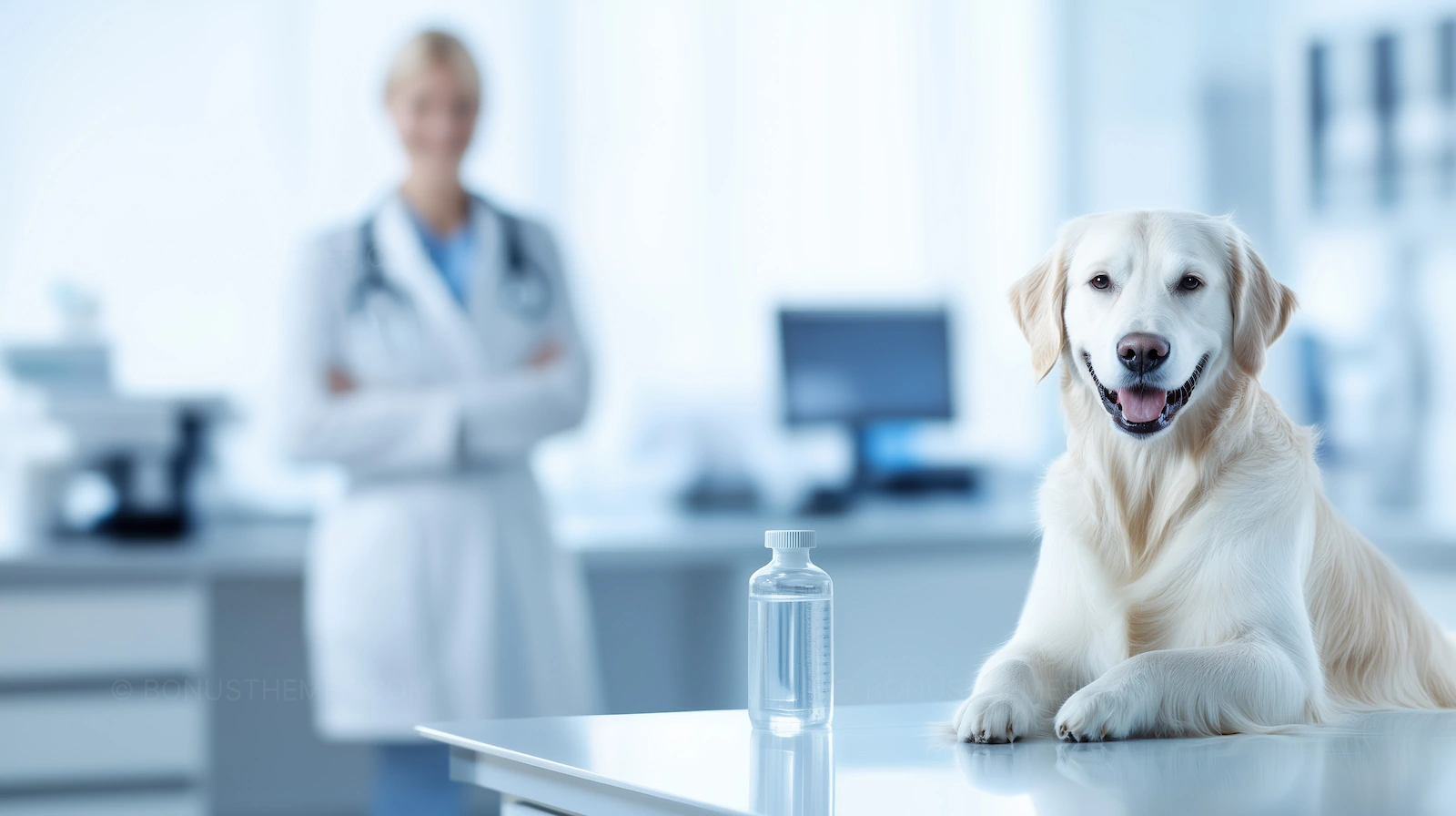 Dog at the Veterinarian Clinic - Professional Pet Care Concept | AI Image