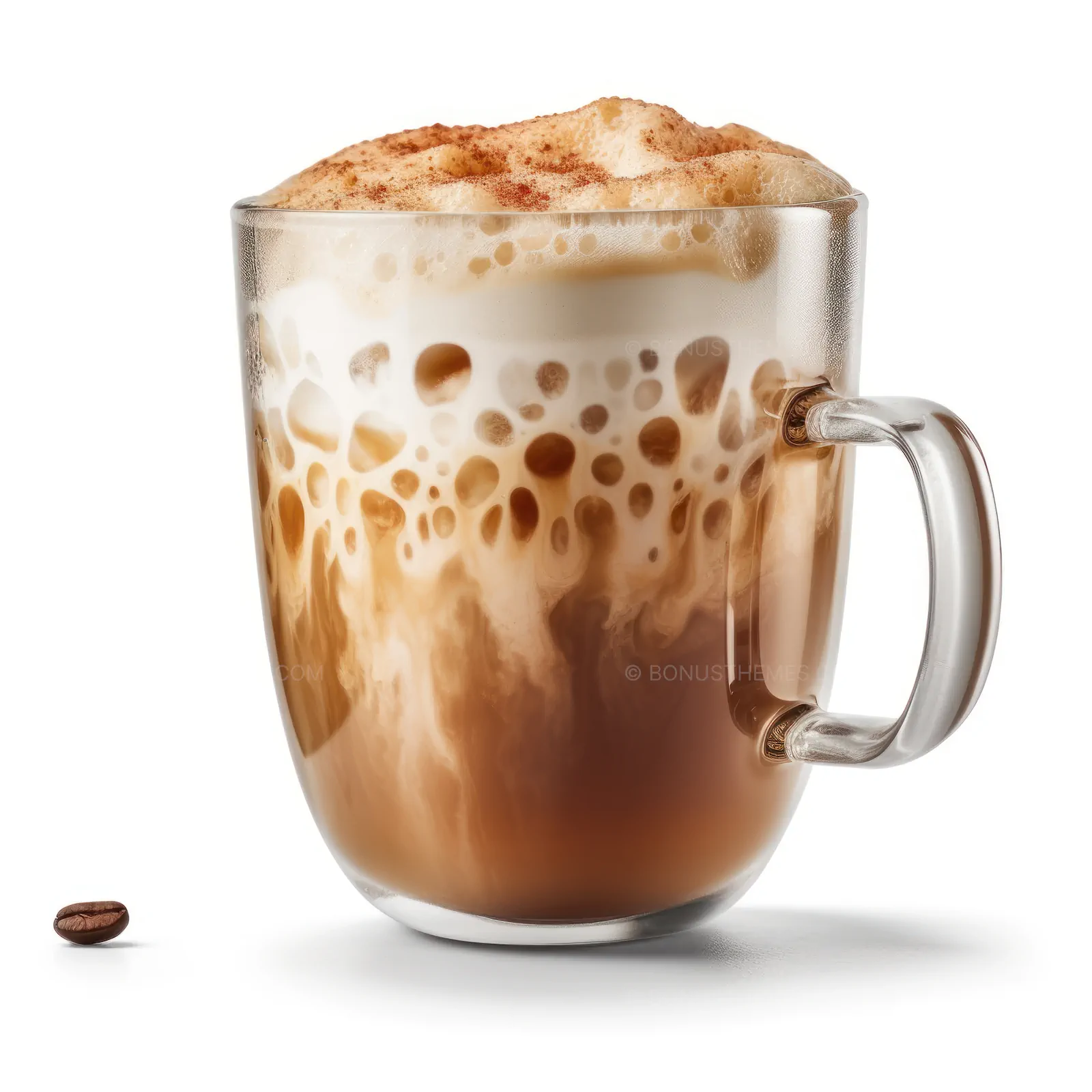 Glass Cup of Freshly Made Frappuccino | Creamy AI Beverage Image