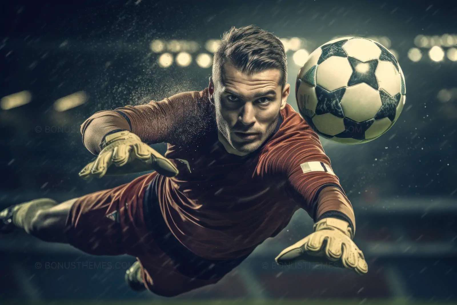 Goalkeeper Epic Save Moment | Dynamic Soccer Action AI Illustration
