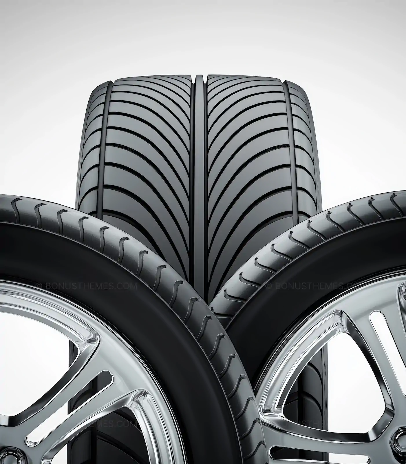 High-Performance Car Tires and Chrome Rims | Premium Automotive AI Generated Image