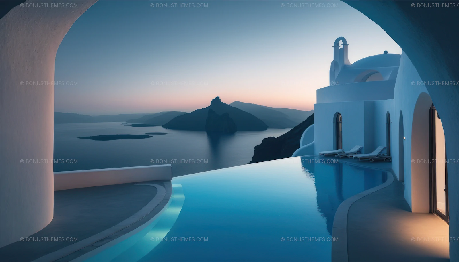 Stunning Ocean & Mountain View with Pool - AI Generated Luxury Villa Landscape