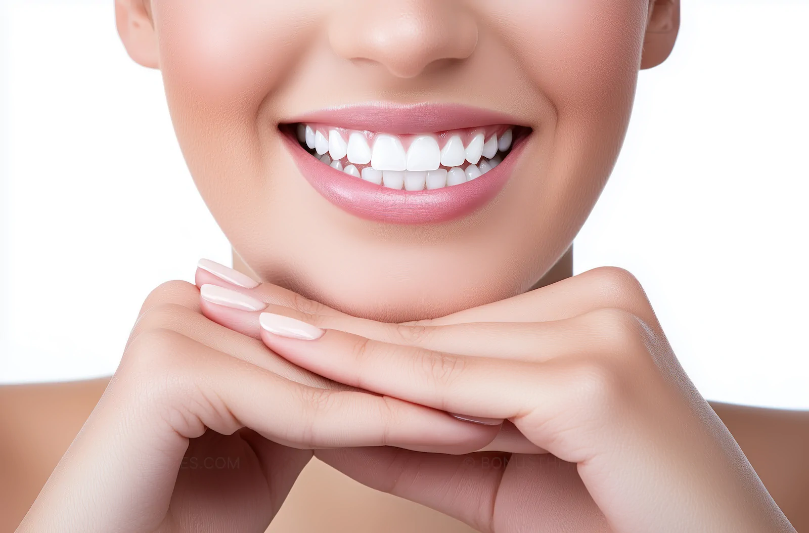 Perfect White Smile Close-Up | Professional Teeth Whitening & Beauty AI Generated Image