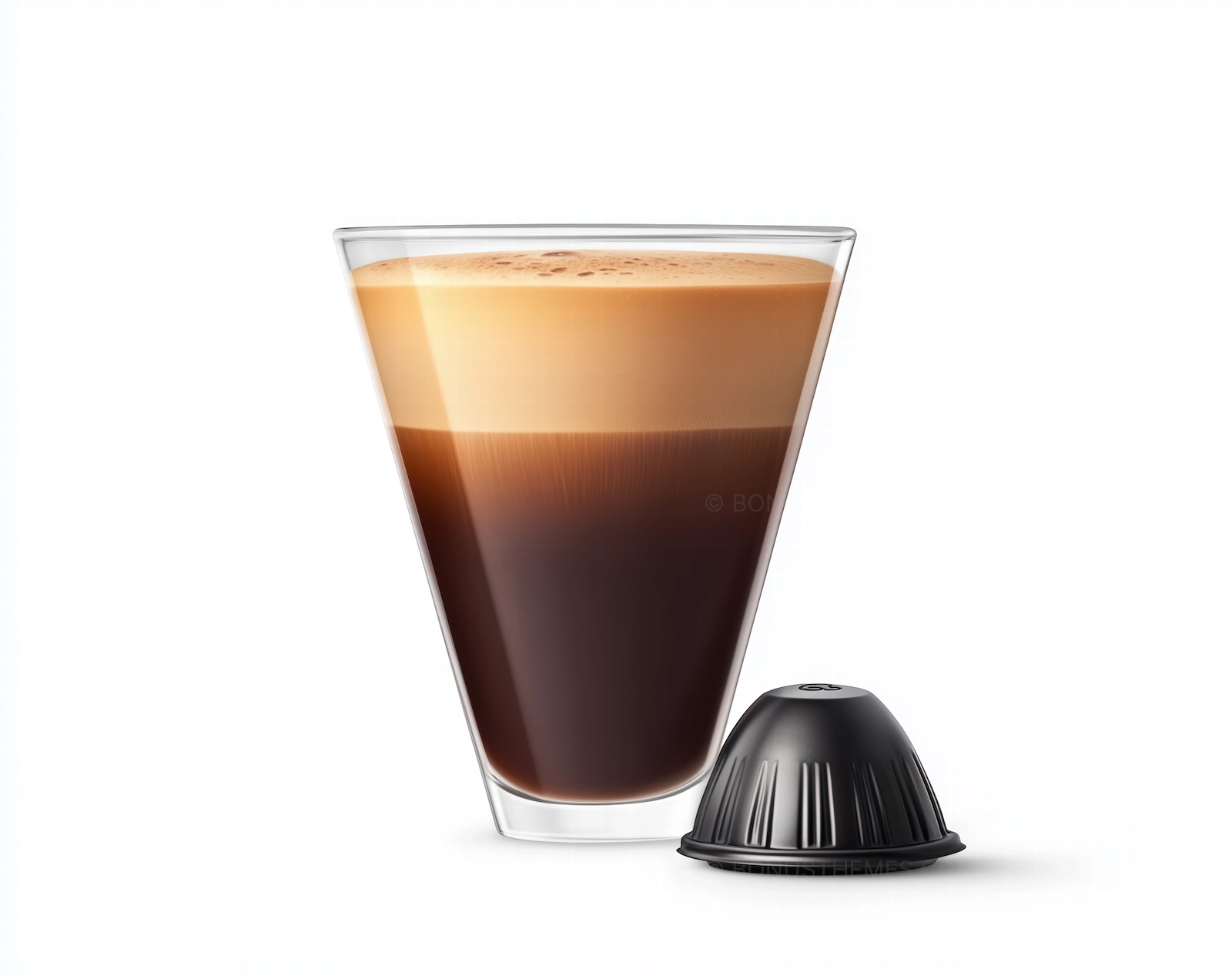 Premium Espresso Coffee with Rich Crema and Capsule Mockup - AI Generated Food & Drink Image