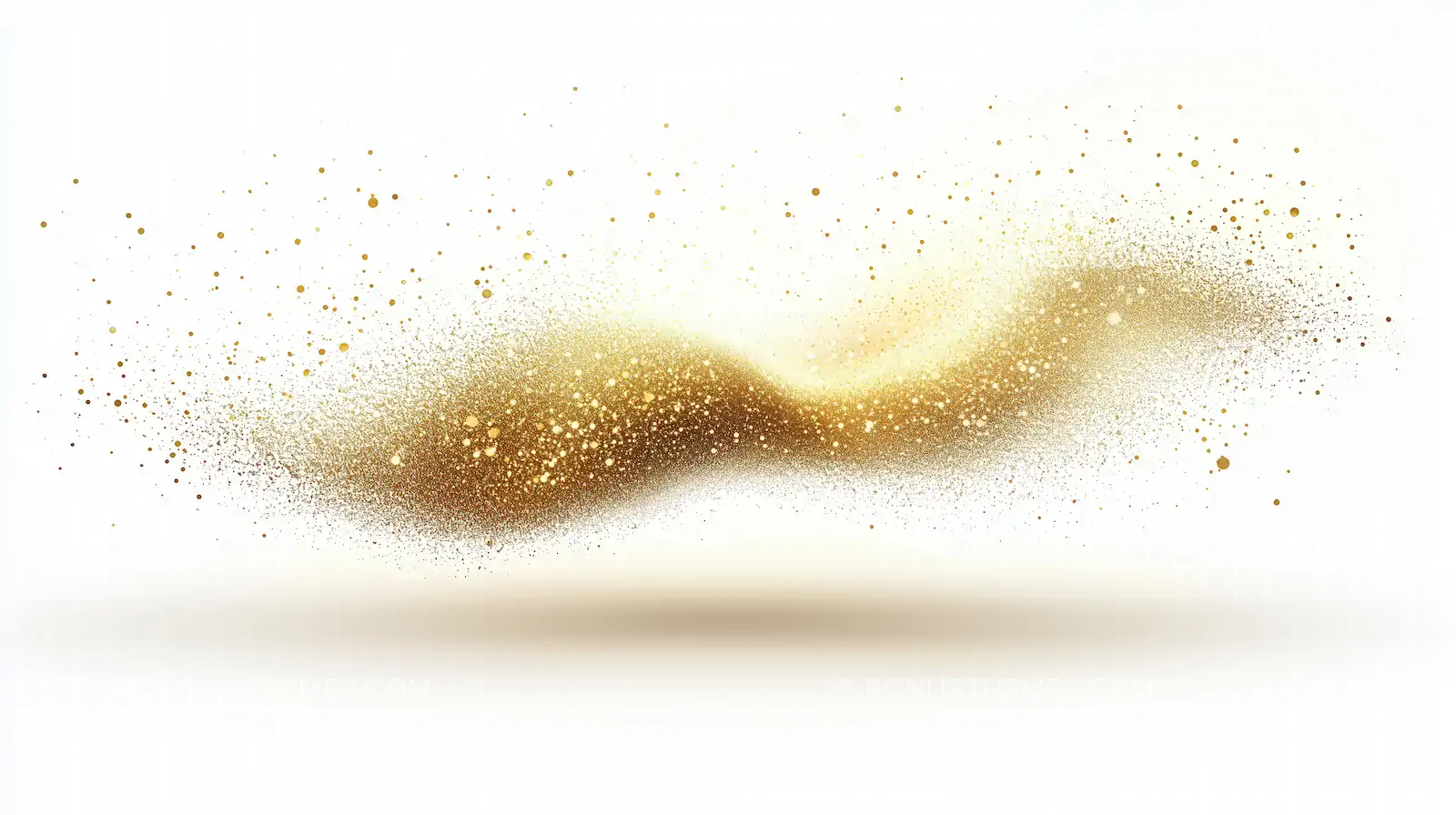 Shimmering Gold Glitter Wave - Dynamic Flowing Luxury Art | AI Image