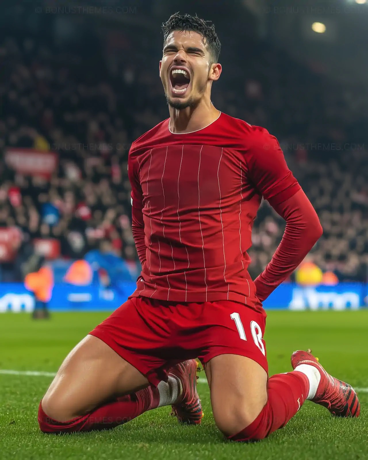 Soccer Player Celebrating Victory | High-Energy Professional Sports AI Generated Image