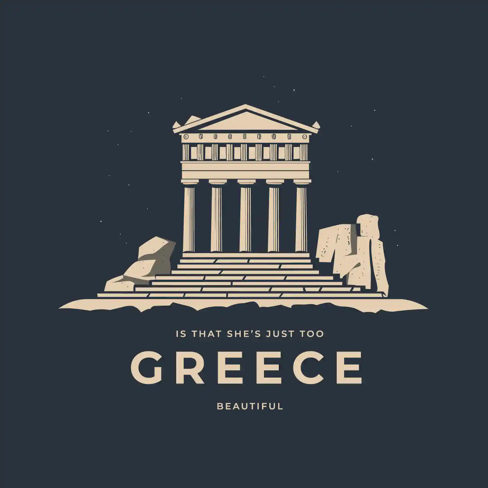 Parthenon Temple Athens Greece - Stunning AI Generated Vector Graphic