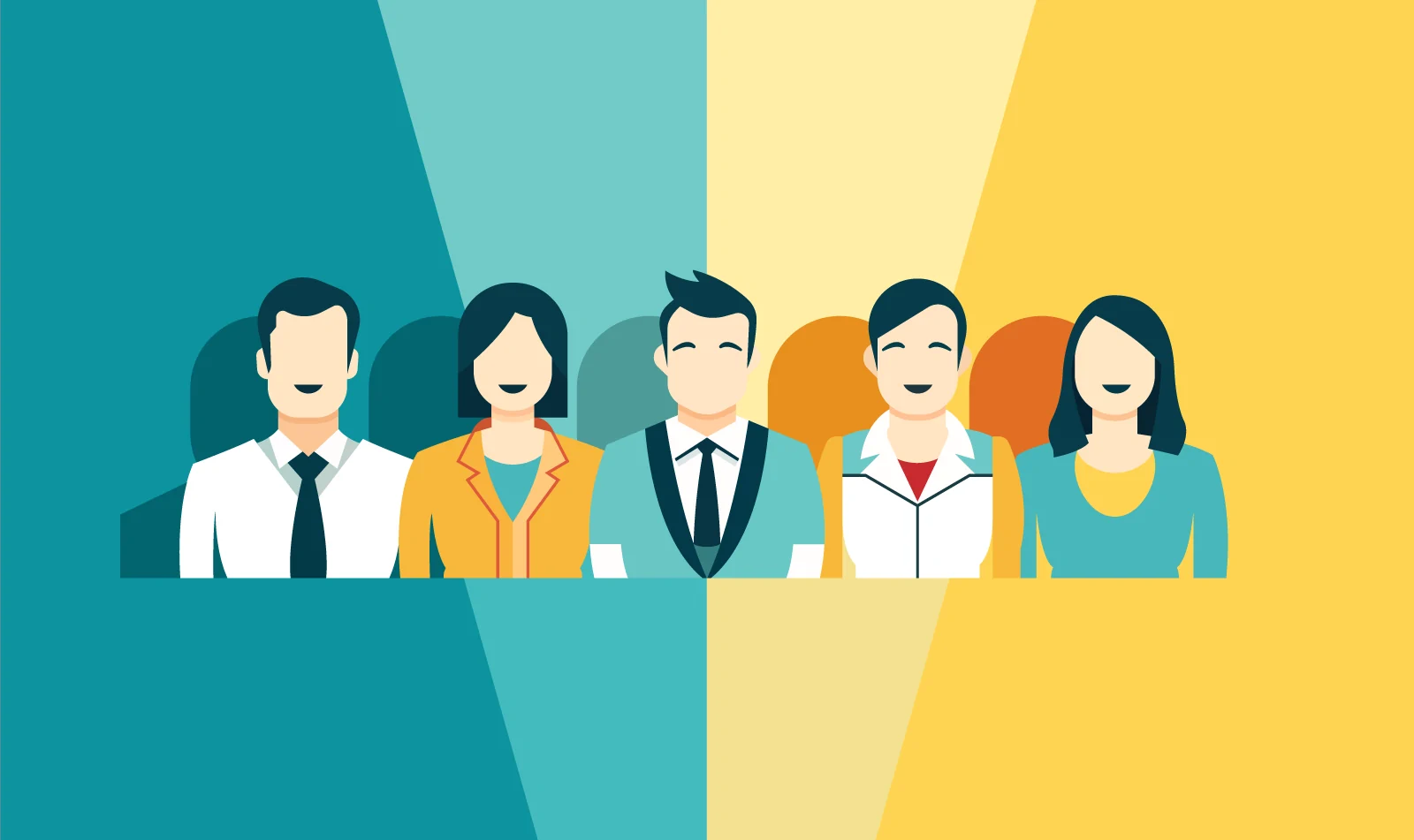 Happy Group of People Sitting Together - AI Generated Vector Graphic